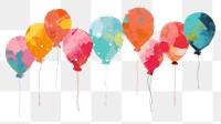 PNG Party balloons backgrounds paper celebration. 