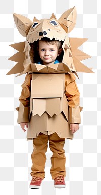 PNG Kid animal Cardboard Portable 3D cardboard costume portrait. 