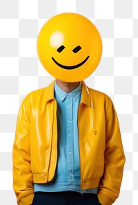PNG Emoji balloon fun anthropomorphic representation. AI generated Image by rawpixel.