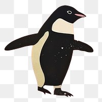 PNG Penguin playing snowboard outdoors animal nature. 