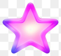 PNG Glossy neon star icon symbol white background illuminated. AI generated Image by rawpixel.