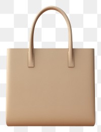 PNG Matte clay beige tote bag icon handbag purse accessories. 