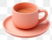 PNG Matte clay hot tea icon saucer coffee drink. 