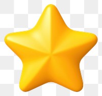 PNG Matte clay star icon yellow symbol  