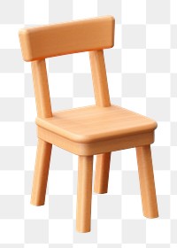 PNG Wooden chair icon furniture white background simplicity. 