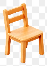 PNG Wooden chair icon furniture white background simplicity. 