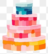 PNG Wedding cake painting dessert art. 