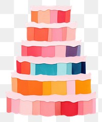 PNG Wedding cake dessert paper art. 