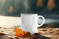 Camping coffee mug png mockup, transparent design