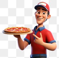 PNG Pizza cartoon food white background. AI generated Image by rawpixel.