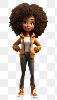 PNG Afro hairstyle cartoon adult doll. 