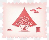 PNG Japanese stamp envelope creativity rectangle. AI generated Image by rawpixel.