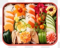 PNG Food seafood bento sushi. AI generated Image by rawpixel.