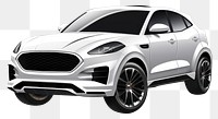PNG Suv coupe sport white car vehicle wheel transportation. AI generated Image by rawpixel.