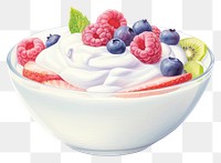 PNG Fruits yogurt dessert berry cream. 