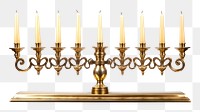 PNG Hanukkah candle white background Hanukkah menorah. 