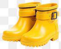 PNG Yellow rubber boots footwear shoe  