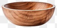 PNG Serving bowl wood white background simplicity. 