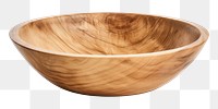 PNG A wooden bowl with a smooth finish. The wooden texture and natural grain make this wooden bowl perfect for rustic decor or serving. Wooden craftsmanship at its best. 