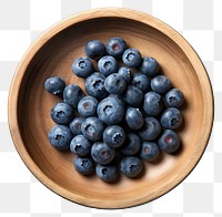 PNG Wooden plate blueberry berries fruit. 