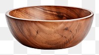 PNG Empty wooden bowl white background simplicity ceramic. 