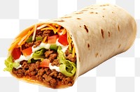 PNG Burrito food white background fast food. AI generated Image by rawpixel.