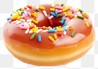 PNG Donut food dessert white background. AI generated Image by rawpixel.