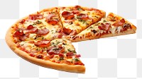 PNG Pizza food slice white background. AI generated Image by rawpixel.