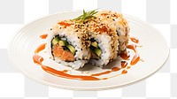 PNG California roll plate food sushi. AI generated Image by rawpixel.