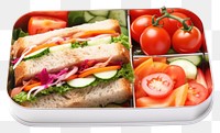 PNG Lunch box sandwich food meal. AI generated Image by rawpixel.