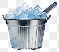 PNG Bucket ice white background refreshment. 