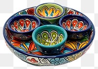 PNG Appetizer tray Mexican Talavera porcelain pottery. 