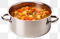 PNG Stainless steel pot dish bowl stew. AI generated Image by rawpixel.
