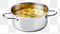 PNG Stainless steel pot dish bowl soup. 