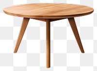 PNG Round wooden table furniture white background simplicity