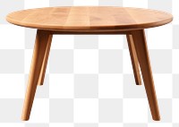 PNG Round wooden table furniture white background simplicity. 