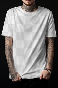 Men's t-shirt png, transparent mockup