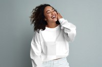 Women's sweaters png, transparent mockup