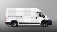 Delivery van, png transparent mockup