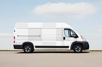 Delivery van, png transparent mockup