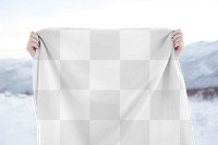 Graphic blankets png, transparent mockup