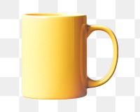 PNG Coffee mug yellow table. AI generated Image by rawpixel.