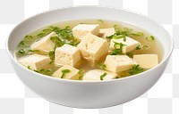 PNG Tofu clear soup food meal dish. 