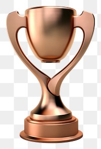 PNG Trophy bronze 3d cartoon realistic achievement investment success. 