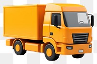 PNG Truck shipment 3d cartoon realistic vehicle transportation architecture. 