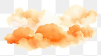 PNG Watercolor orange clouds backgrounds smoke sky. 