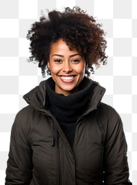 PNG African American woman portrait fashion smiling. 