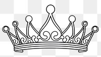 PNG Tiara line accessories monochrome. 