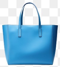 PNG Blue plain tote bag handbag accessories turquoise. 