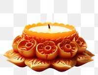 PNG Diwali candle dessert food cake. 